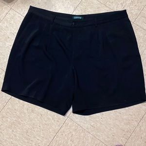 Lauren by Ralph Lauren High Rise Dress Shorts in Midnight Black size 20W